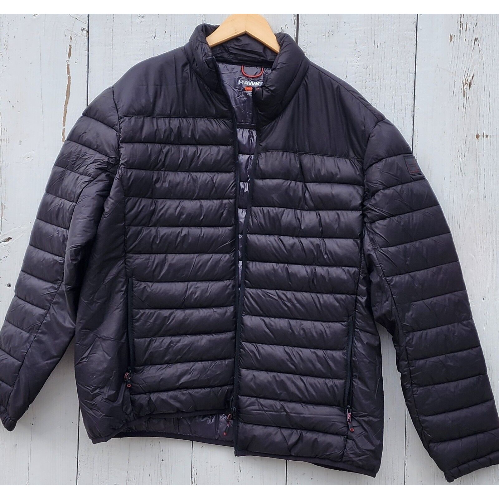 Hawke & Co Coat Puffer Jacket Black Featherless Fill Men Sz Xlb New